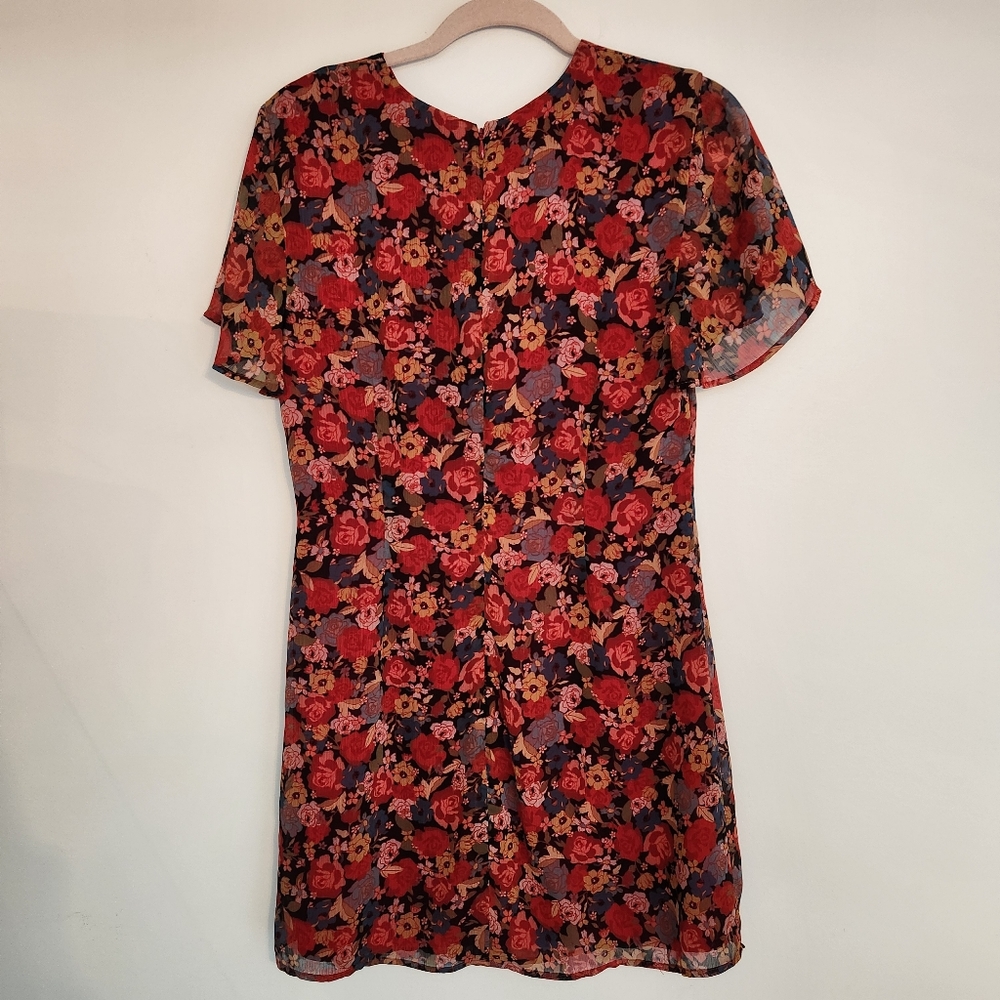 House Of Harlow Floral Red and Black Dress - Picture 2 of 3